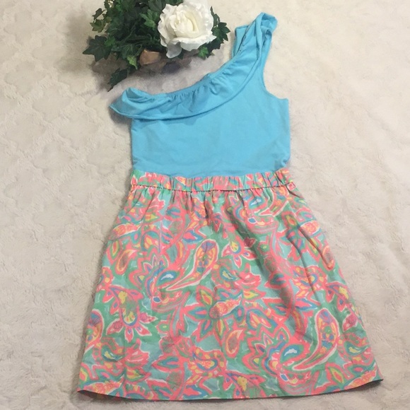 GUC Lilly Pulitzer Dionne One Shoulder Dress, XS - Picture 2 of 8